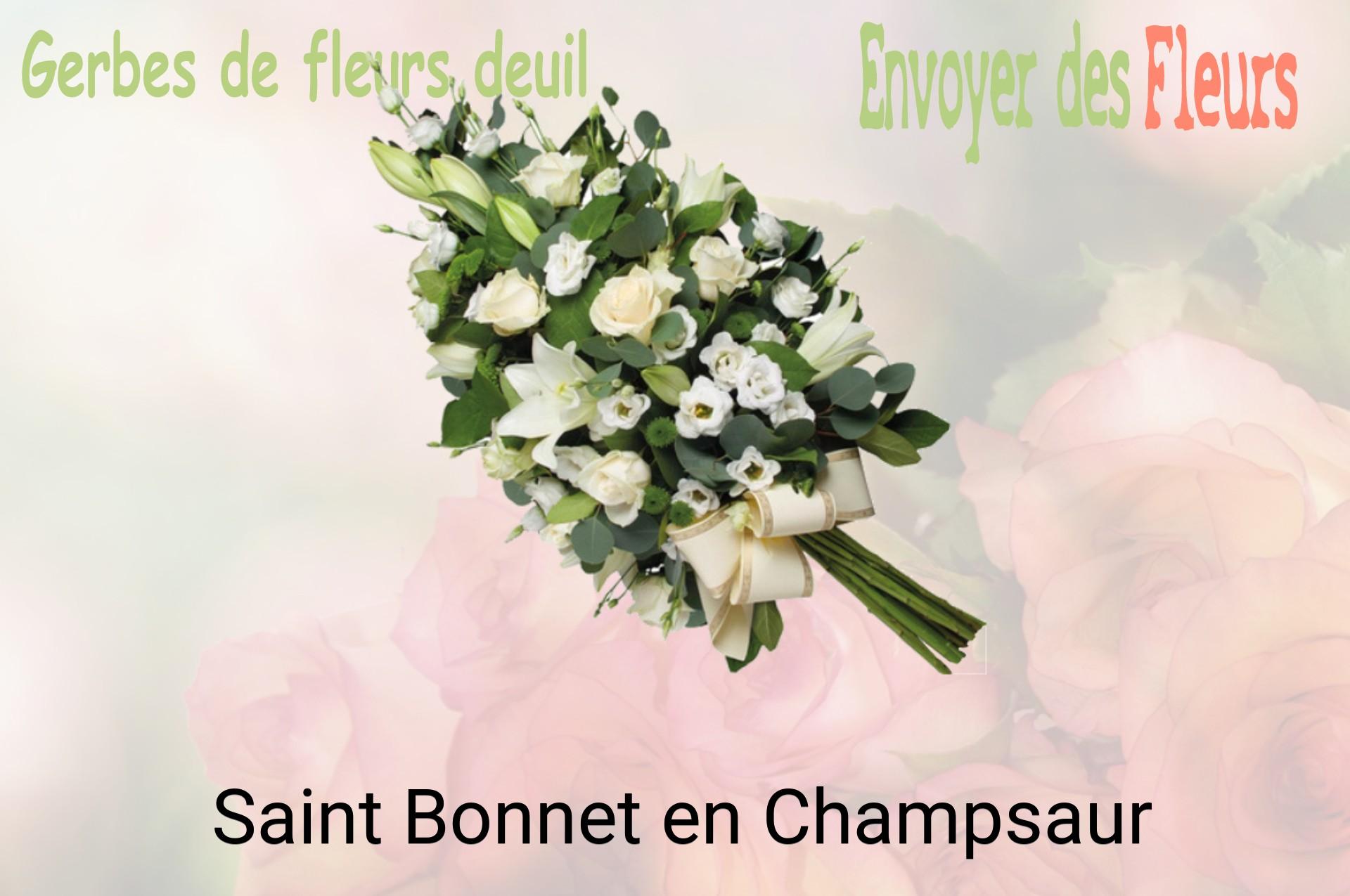 Gerbe de fleurs de deuil livrée à Saint-Bonnet-en-Champsaur
